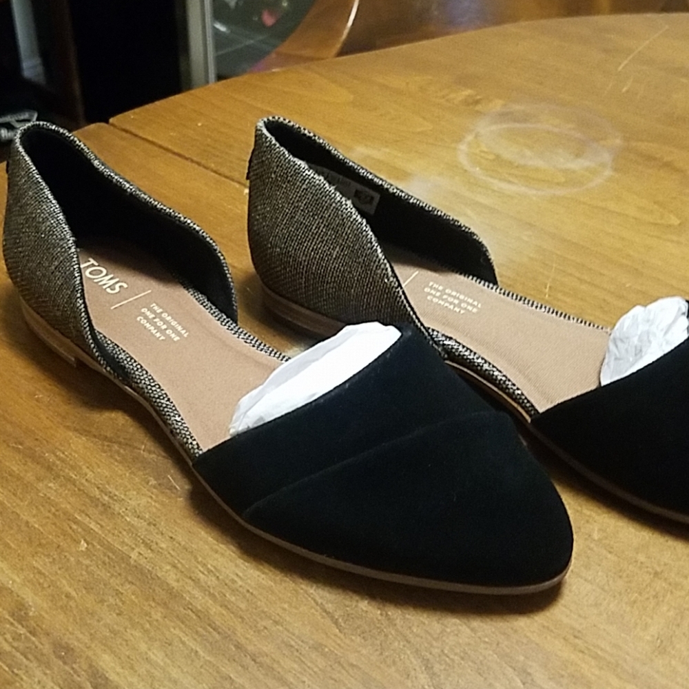 Toms Black Flats
